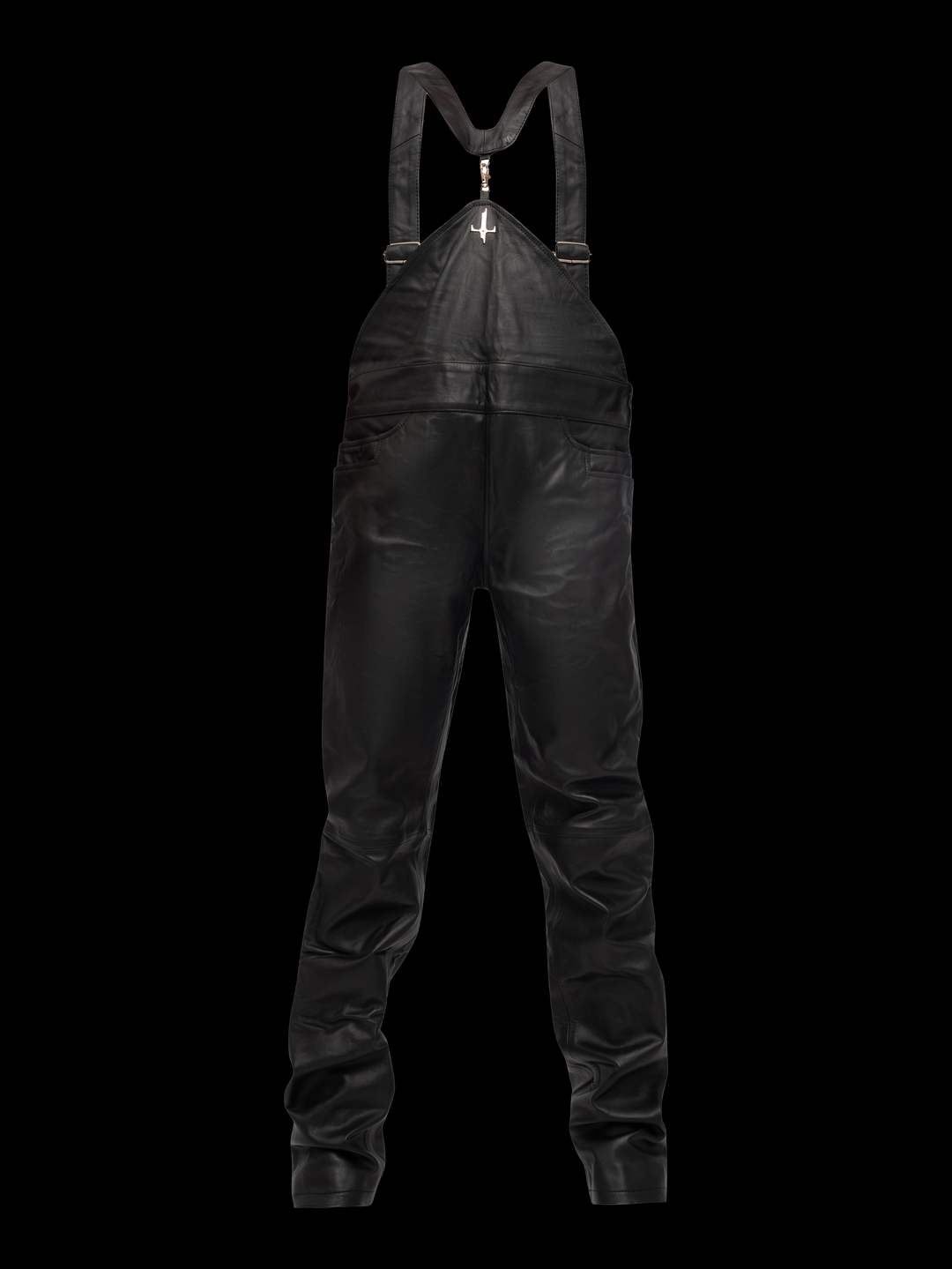 Black Leather Overalls