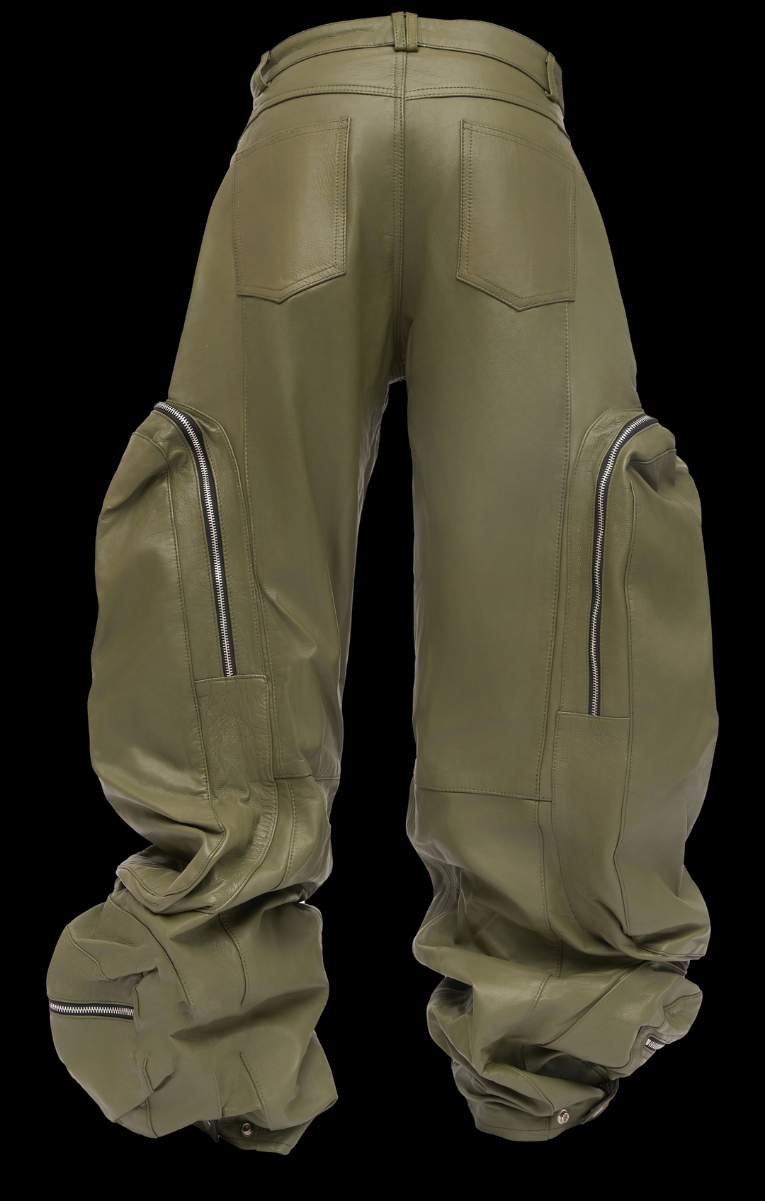 Green Tasche Leather Pants